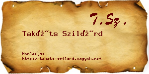 Takáts Szilárd névjegykártya