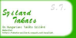 szilard takats business card